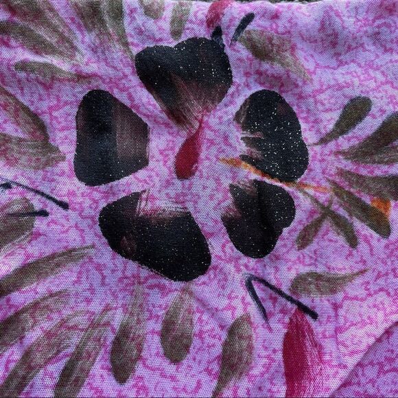 Sewing Project Pink Blouse/ Cover Up Size L Hand Decorated Fabric - Picture 6 of 7